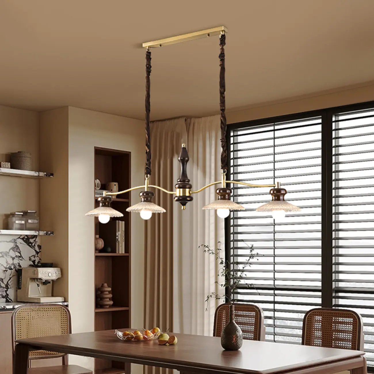 Modern Gold Metal Island Pendant for Kitchen Area Image - 4 | homeyfad