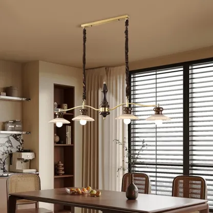 Modern Gold Metal Island Pendant for Kitchen Area Image - 4