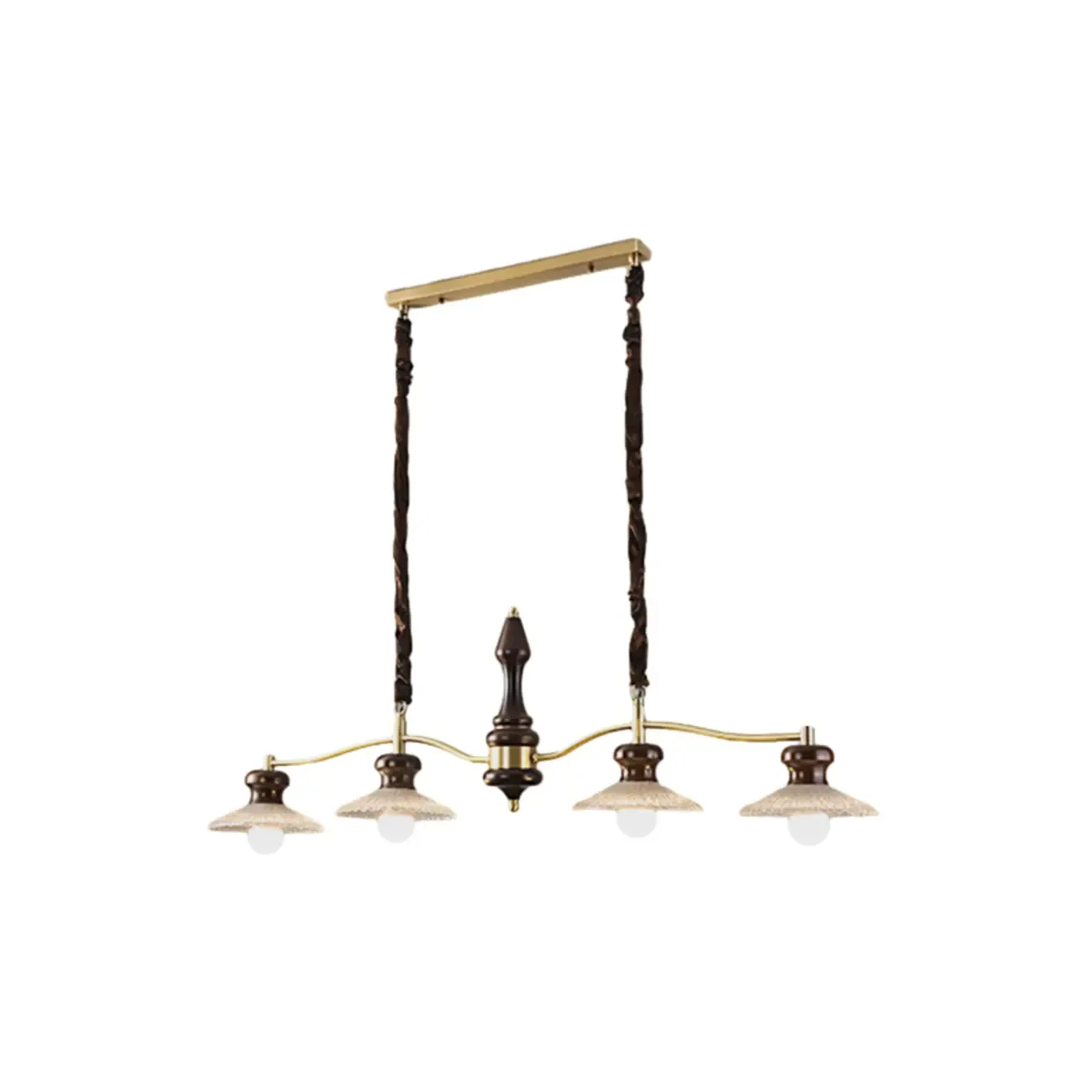 Modern Gold Metal Island Pendant for Kitchen Area Image - 5