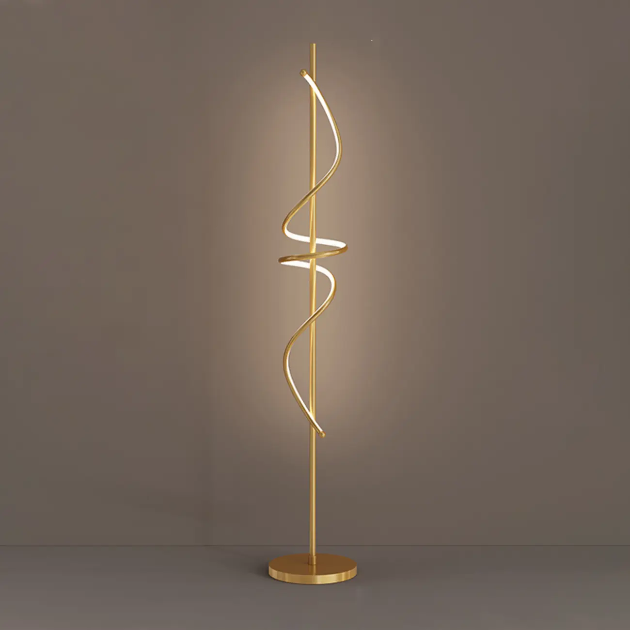 Artistic Spiral Black LED  Floor Lamp for Living Room Decor | homeyfad