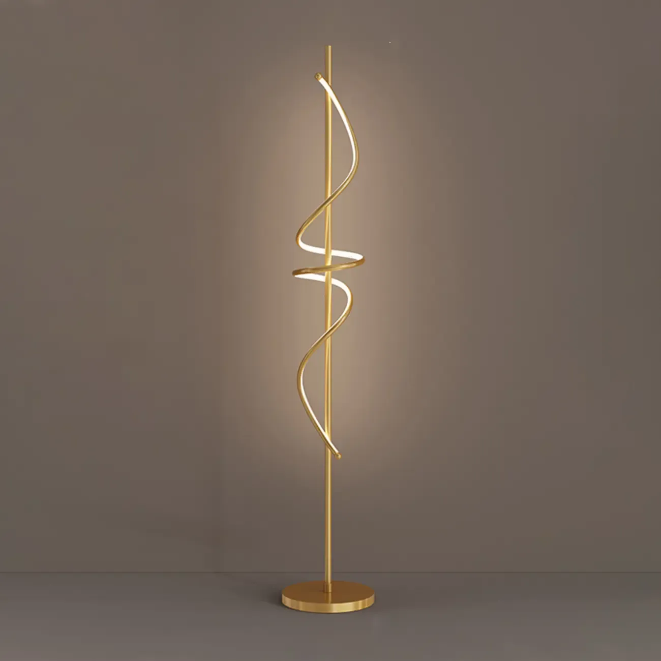 Artistic Spiral Black LED  Floor Lamp for Living Room Decor