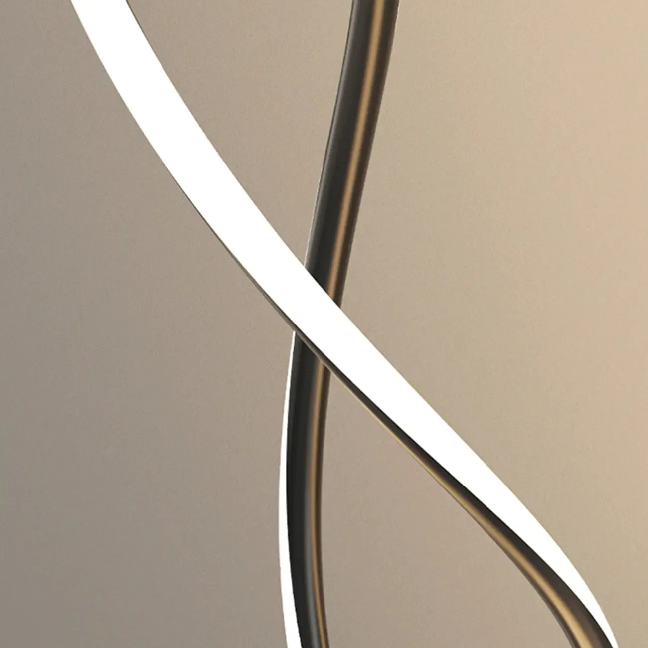 Artistic Spiral Black LED  Floor Lamp for Living Room Decor