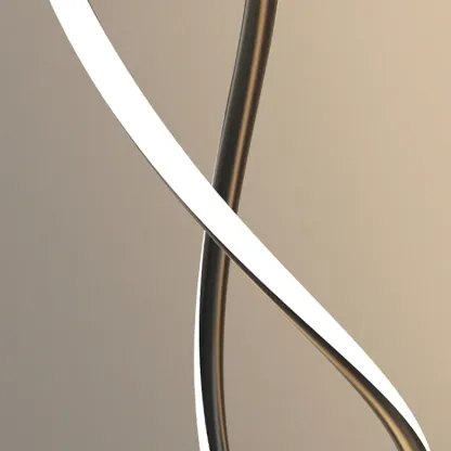 Artistic Spiral Black LED  Floor Lamp for Living Room Decor