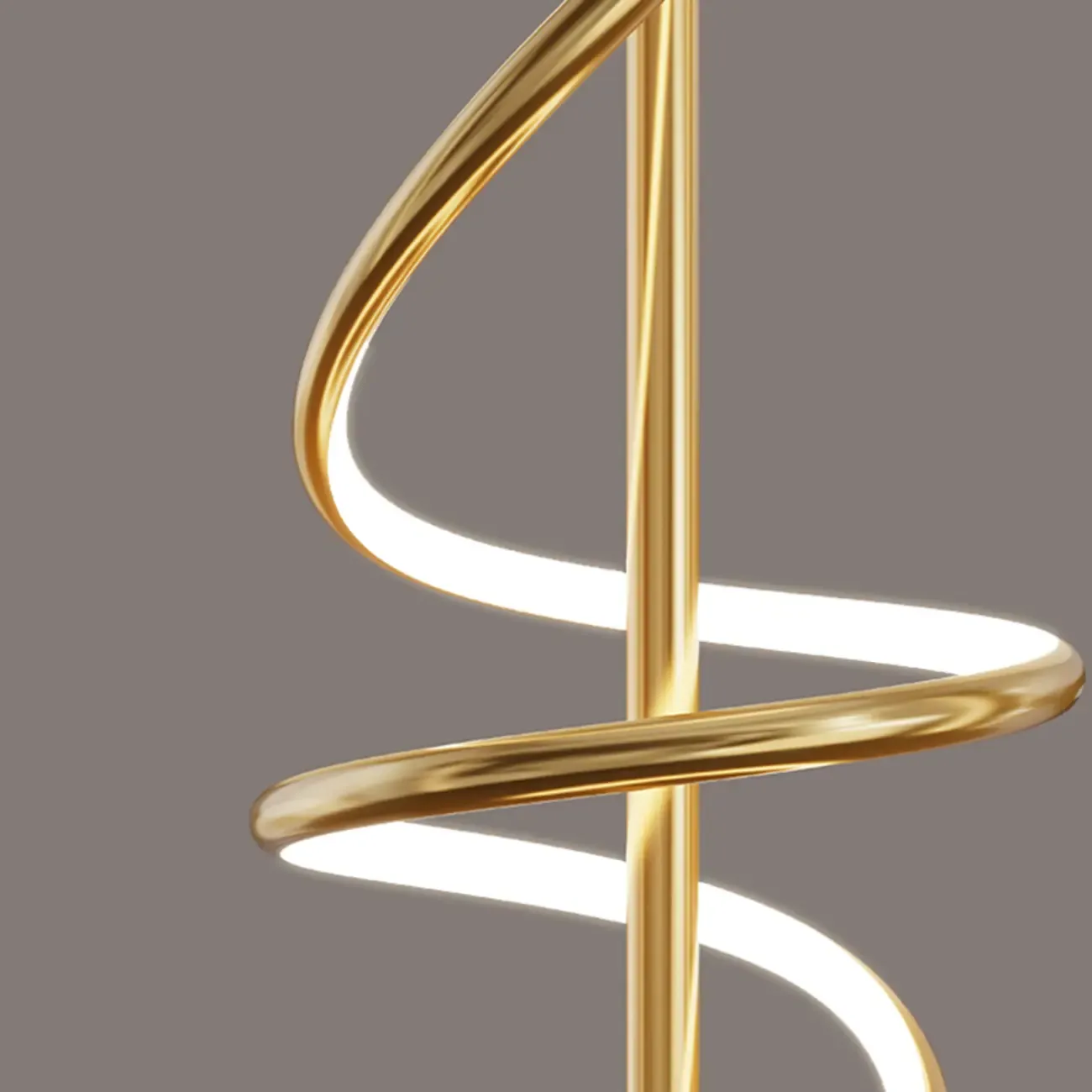 Artistic Spiral Black LED  Floor Lamp for Living Room Decor