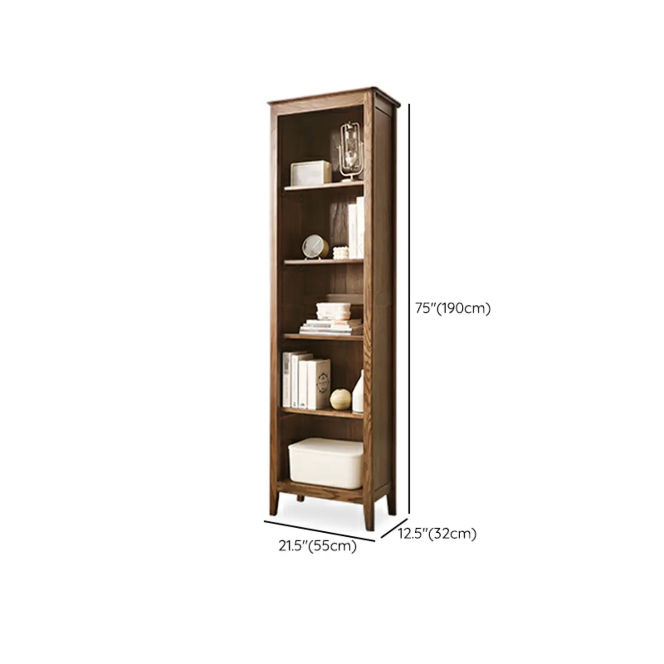 Elegant Simple Brown Oak Open Display Storage Cabinet #size | homeyfad
