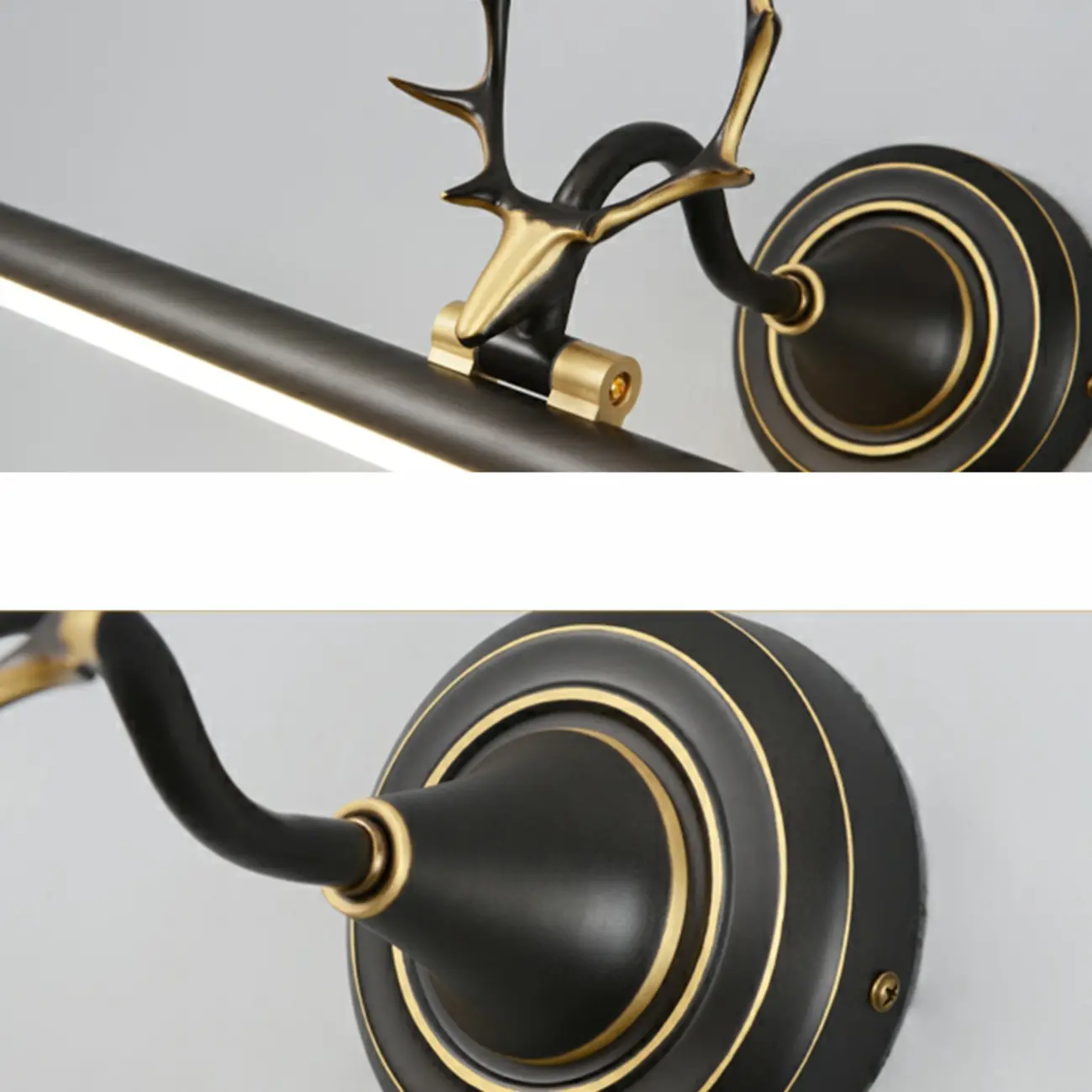 Durable Antler Tube LED Vanity Light with Acrylic Shade for Room Image - 8 | homeyfad