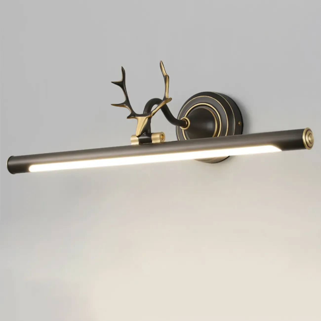 Durable Antler Tube LED Vanity Light with Acrylic Shade for Room Image - 10