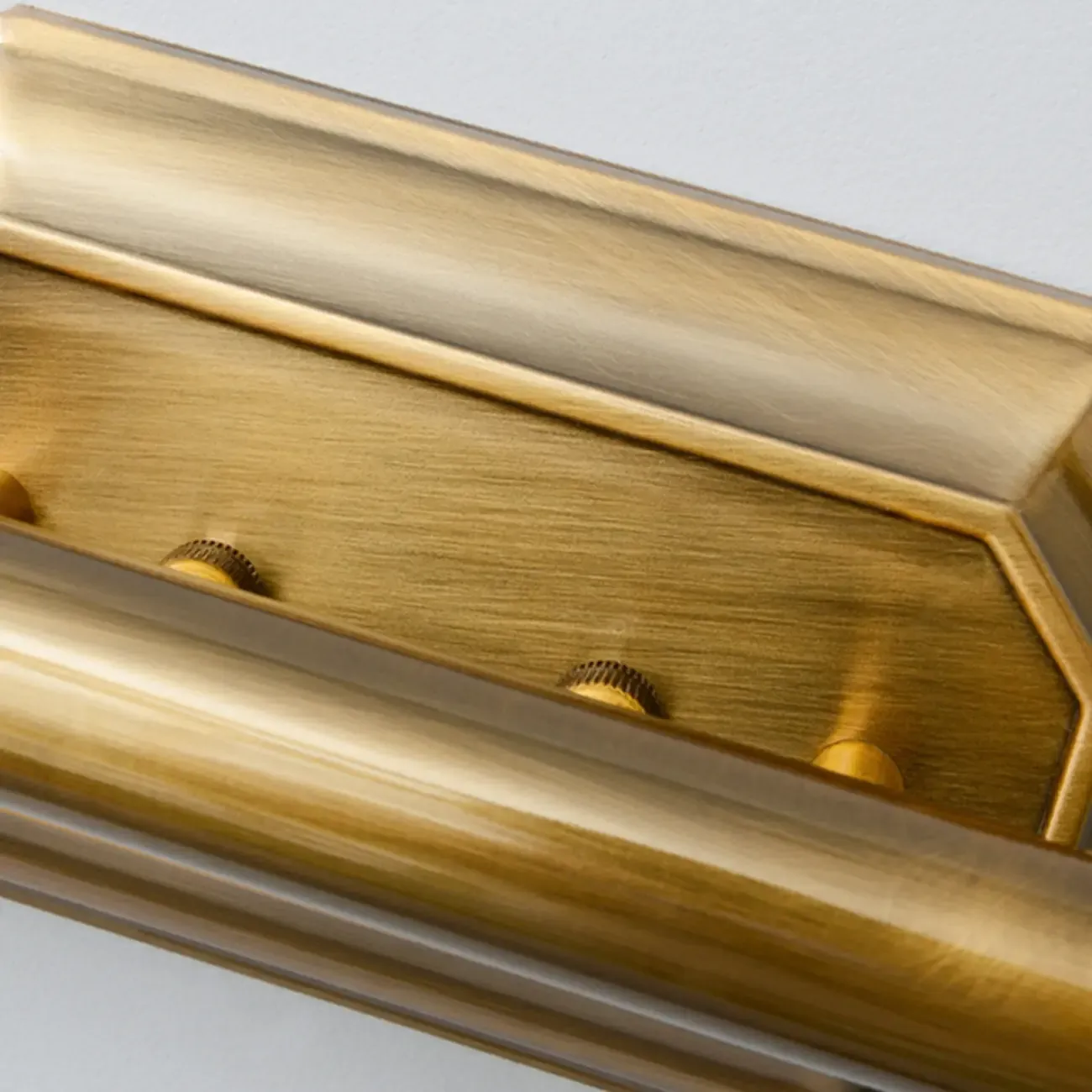 Industrial Gold Vanity Light with Glass Shades for Bathroom Image - 17