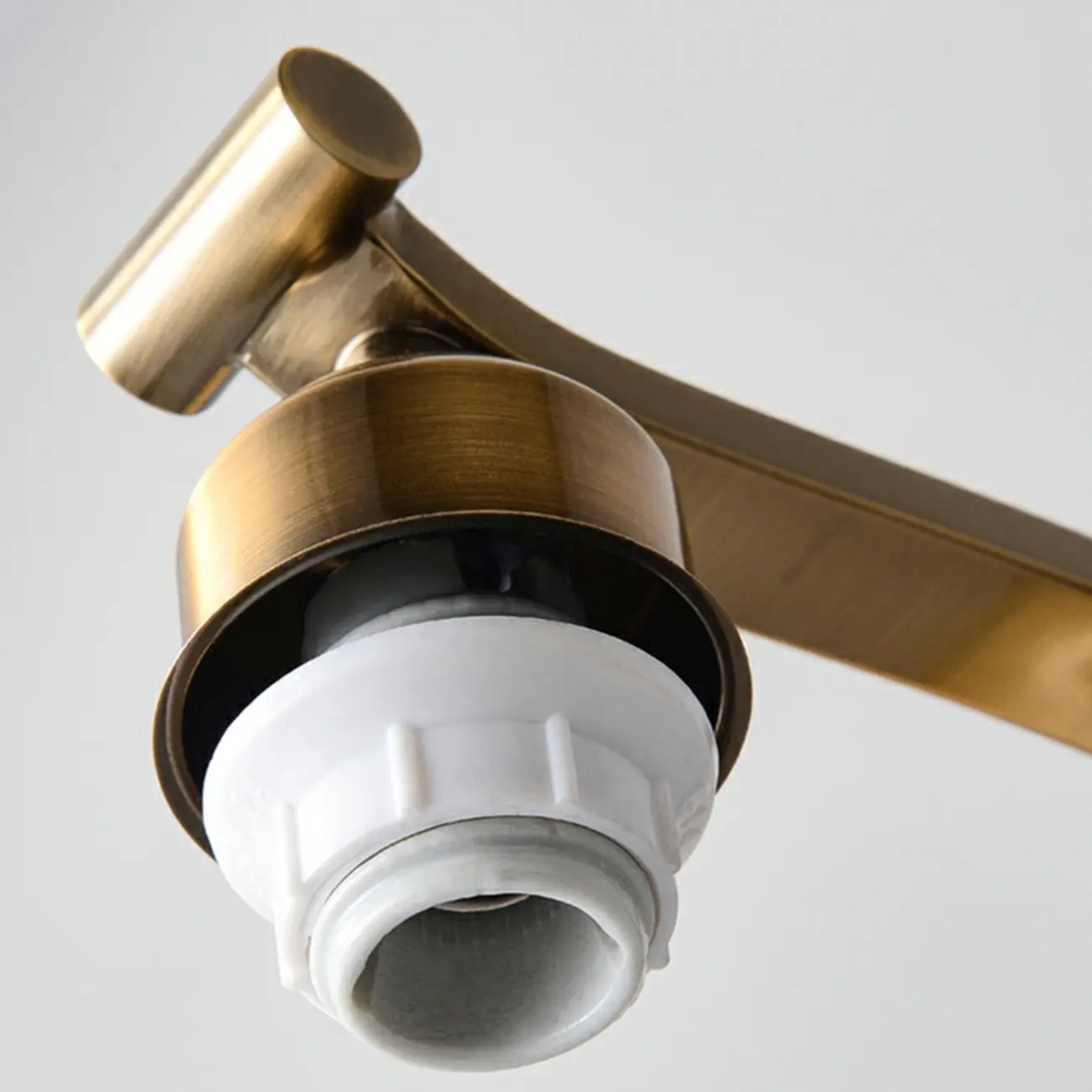 Industrial Gold Vanity Light with Glass Shades for Bathroom Image - 20 | homeyfad