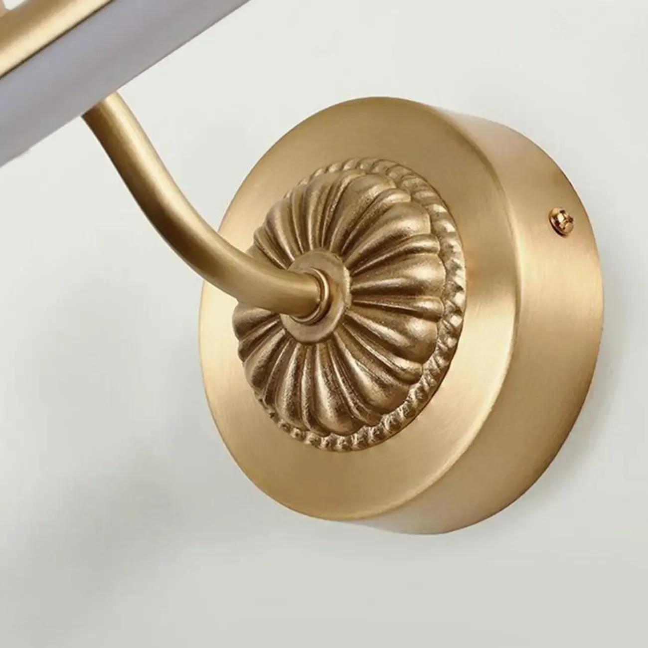 Luxurious Sleek Brass Vanity Light with LED for Bathroom Image - 4