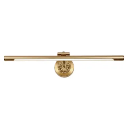 Luxurious Sleek Brass Vanity Light with LED for Bathroom Image - 5
