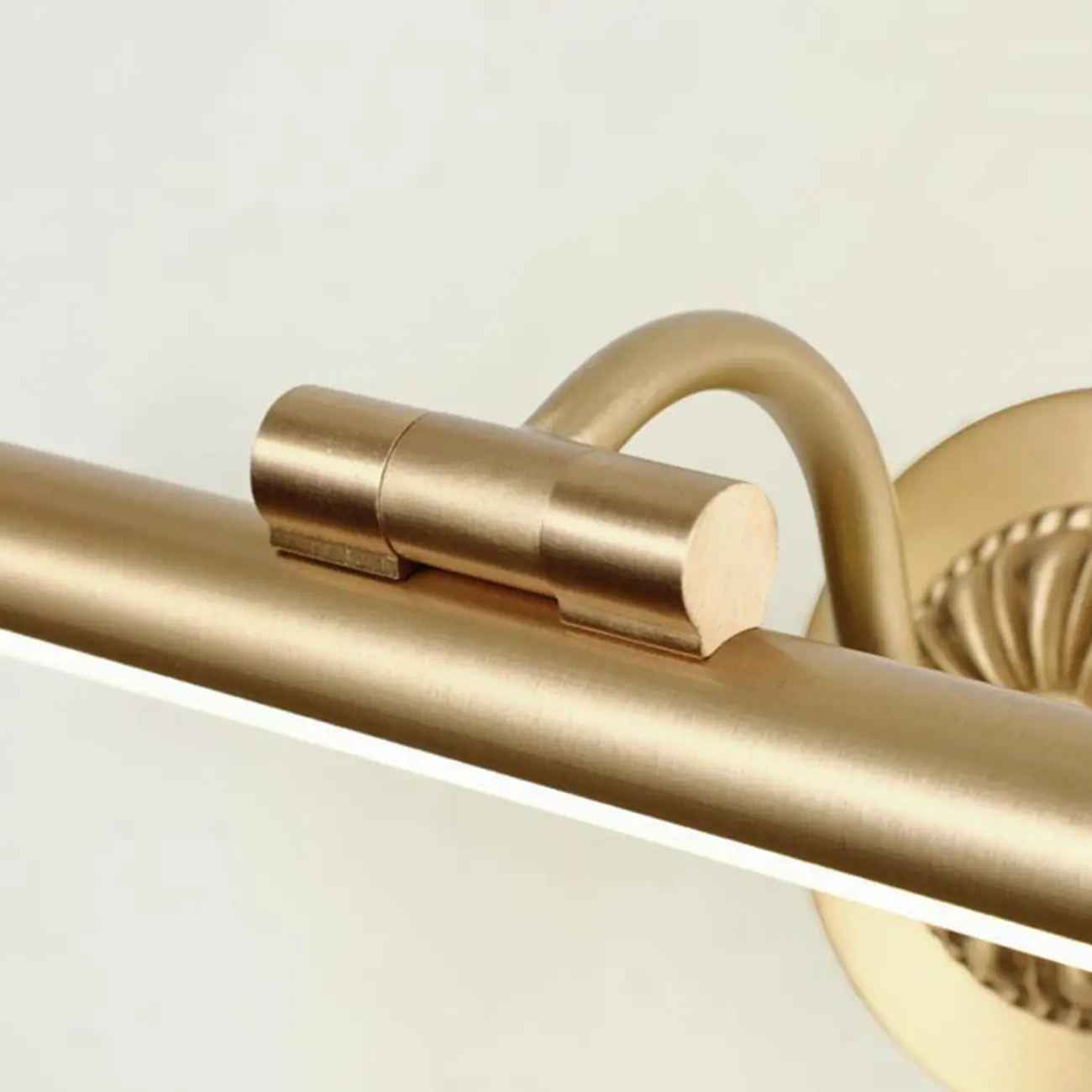 Luxurious Sleek Brass Vanity Light with LED for Bathroom Image - 9 | homeyfad