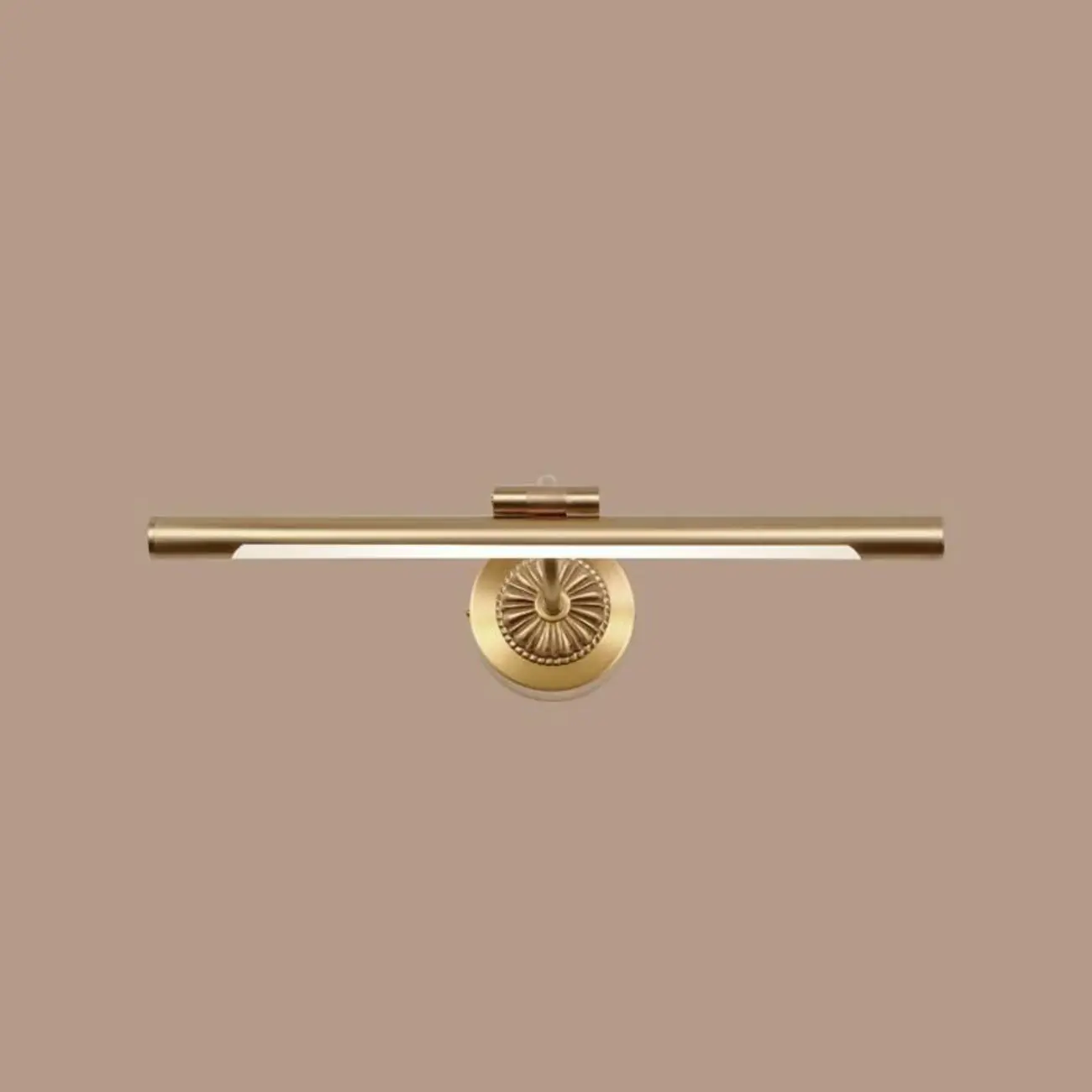 Luxurious Sleek Brass Vanity Light with LED for Bathroom Image - 10 | homeyfad