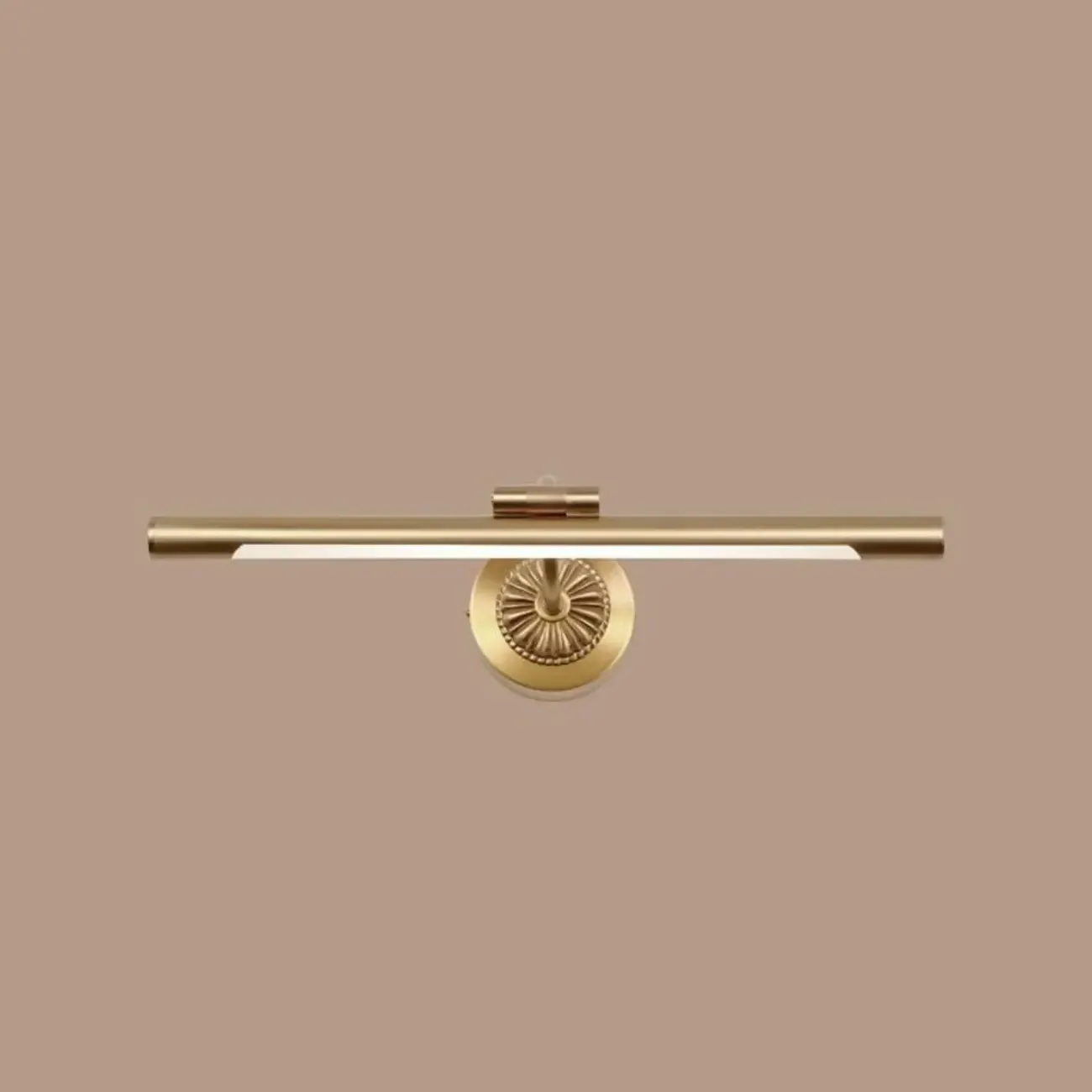 Luxurious Sleek Brass Vanity Light with LED for Bathroom Image - 10