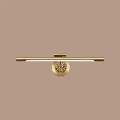 Luxurious Sleek Brass Vanity Light with LED for Bathroom Image - 10