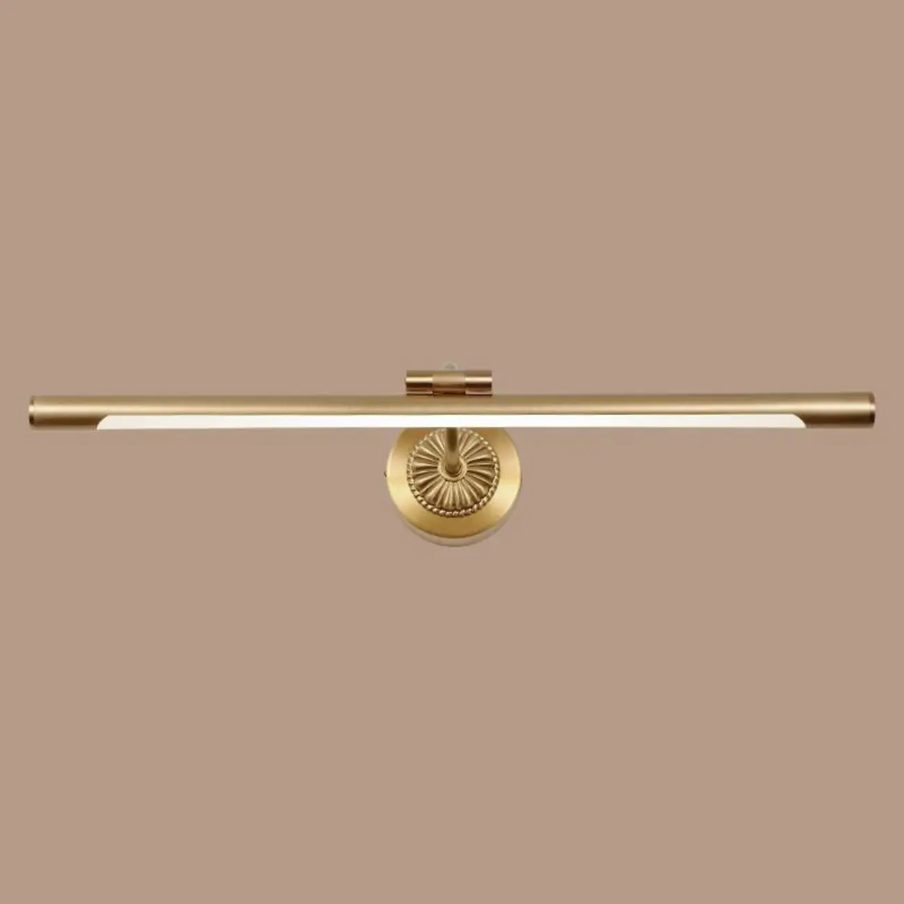 Luxurious Sleek Brass Vanity Light with LED for Bathroom Image - 11 | homeyfad