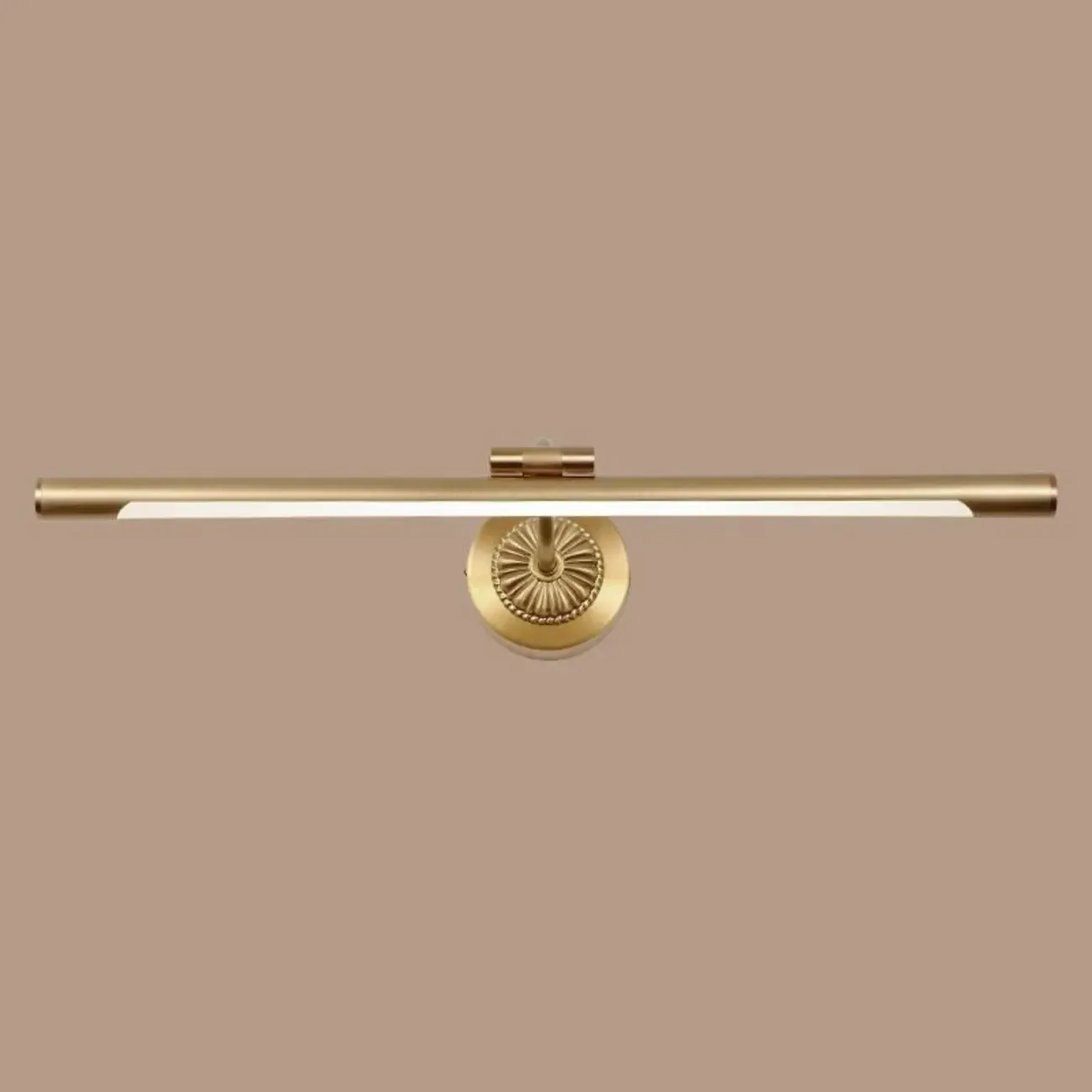 Luxurious Sleek Brass Vanity Light with LED for Bathroom Image - 11