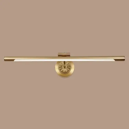 Luxurious Sleek Brass Vanity Light with LED for Bathroom Image - 11