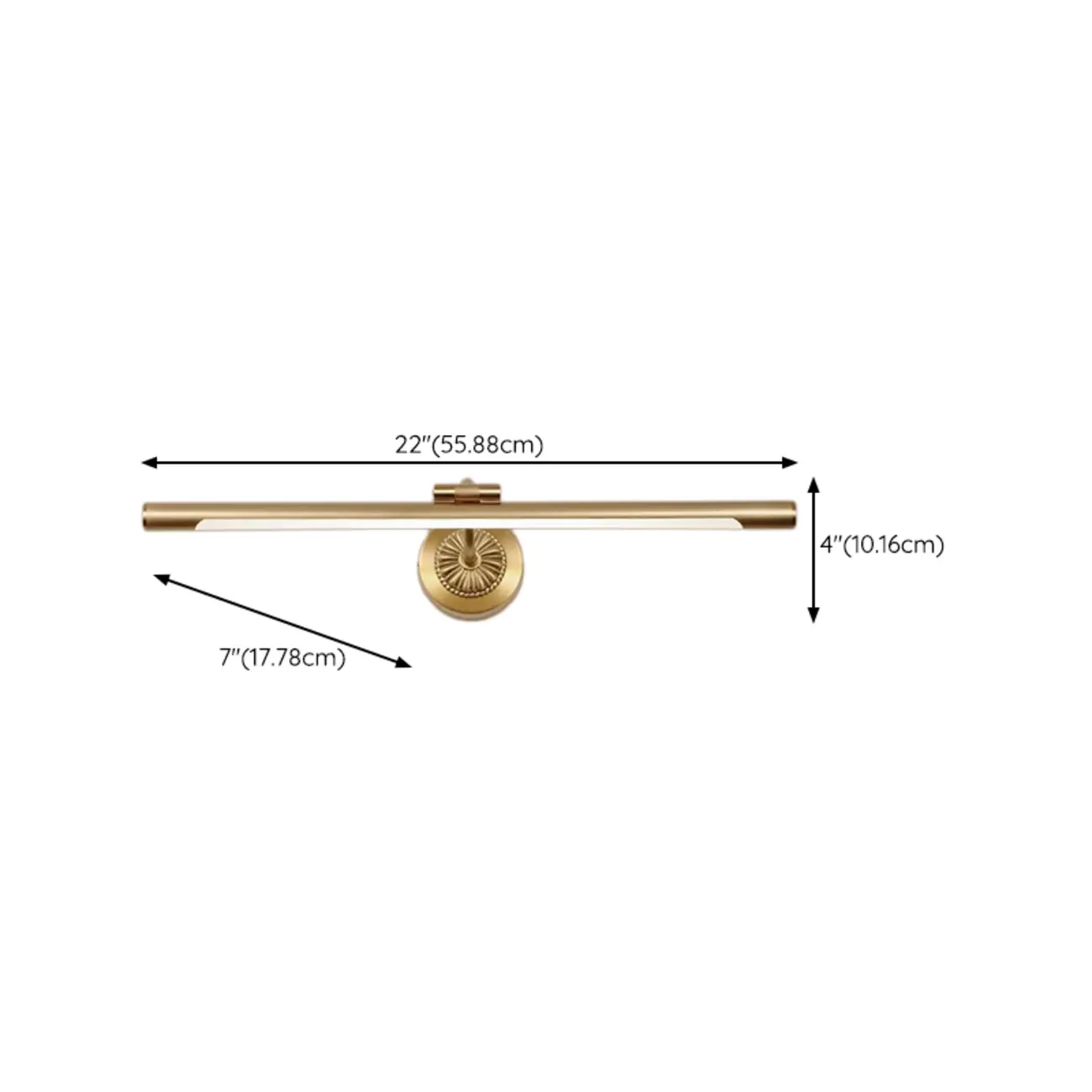 Luxurious Sleek Brass Vanity Light with LED for Bathroom Image - 13 | homeyfad