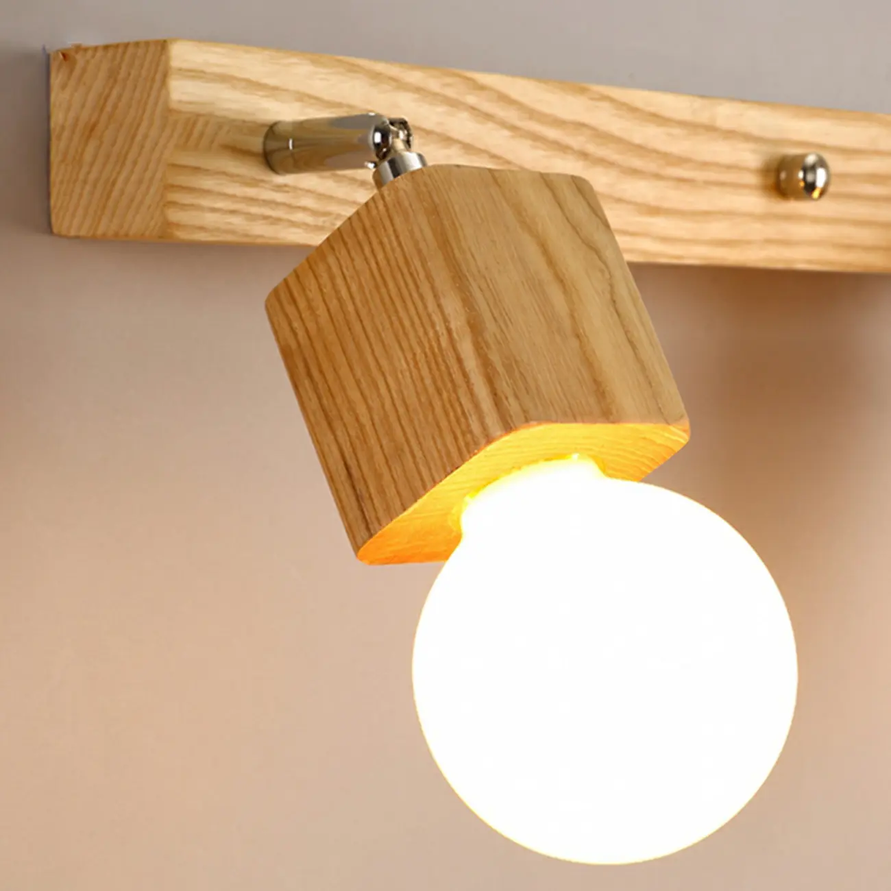 3-Light Modern Wooden Linear LED Vanity Lights Image - 11 | homeyfad