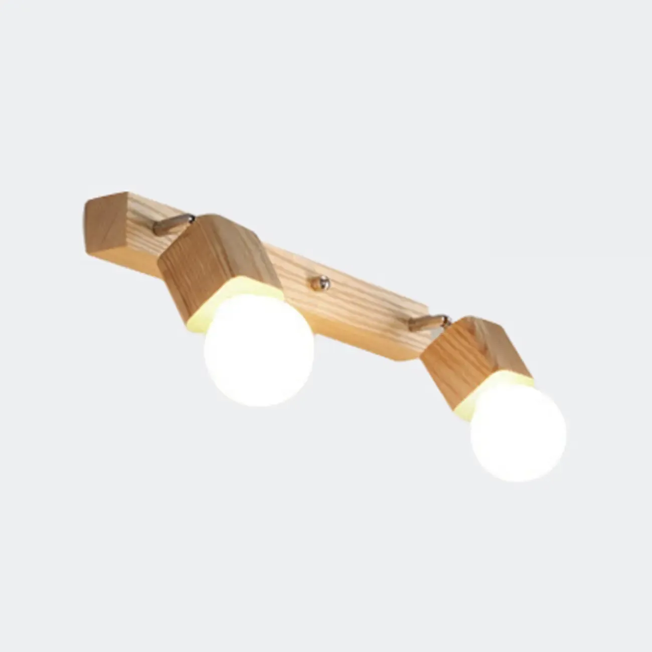3-Light Modern Wooden Linear LED Vanity Lights Image - 14