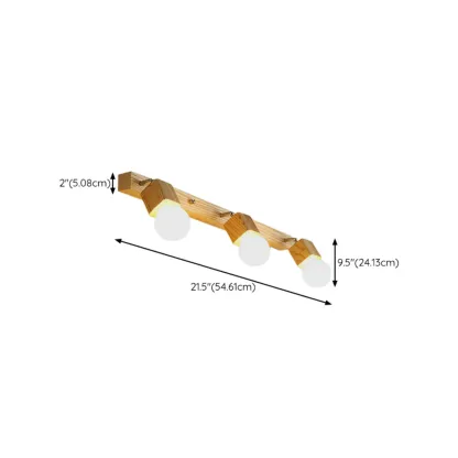 3-Light Modern Wooden Linear LED Vanity Lights Image - 20