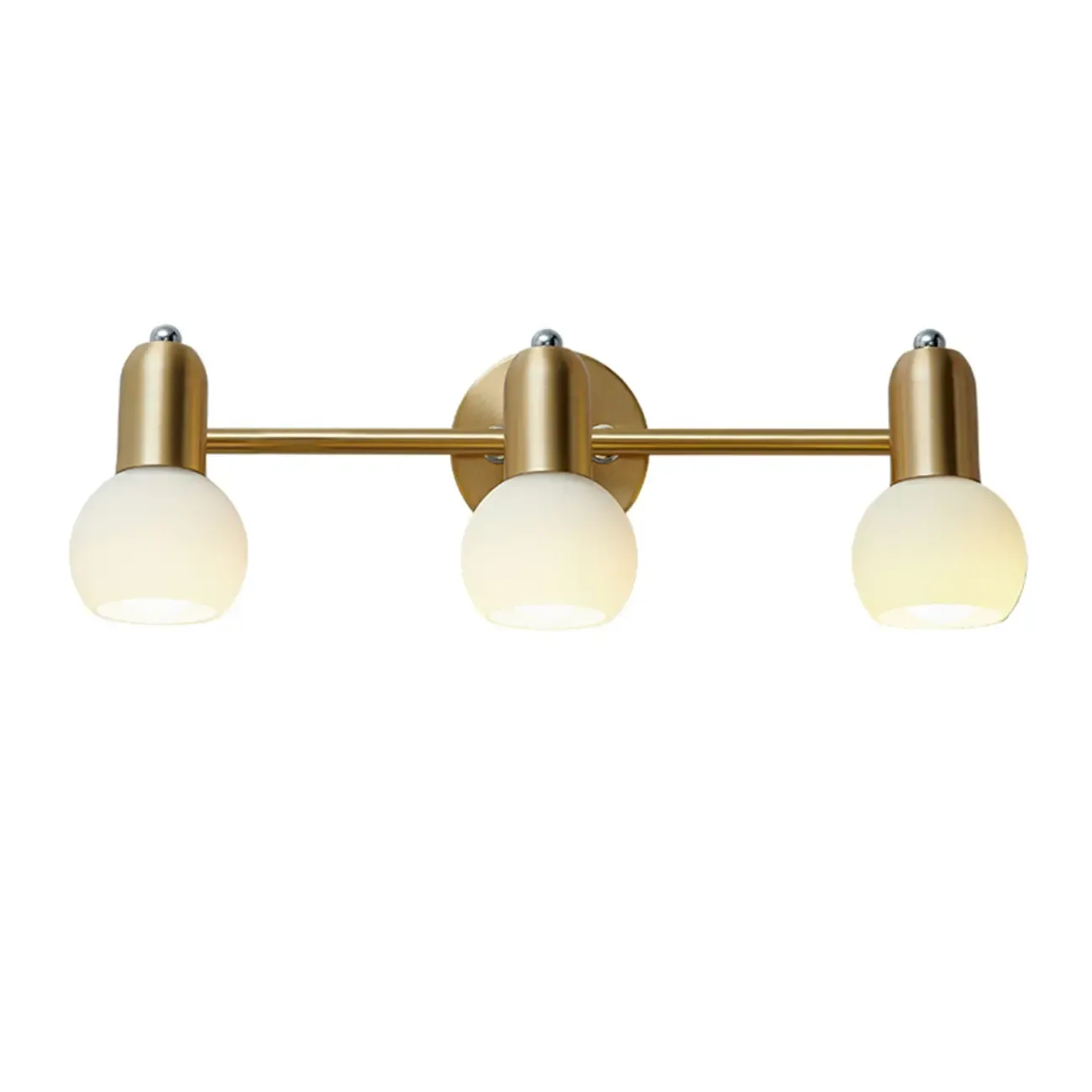 Modern Brass Globe Vanity Lamp for Bathroom Ambience Image - 5
