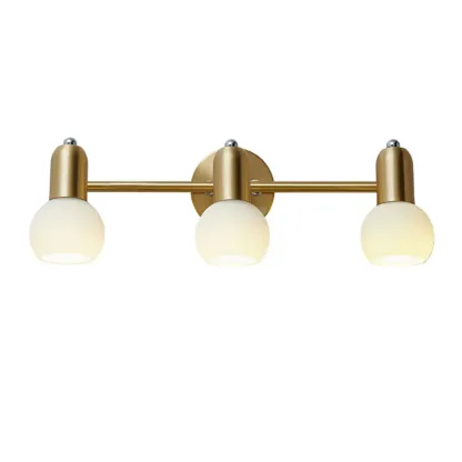 Modern Brass Globe Vanity Lamp for Bathroom Ambience Image - 5
