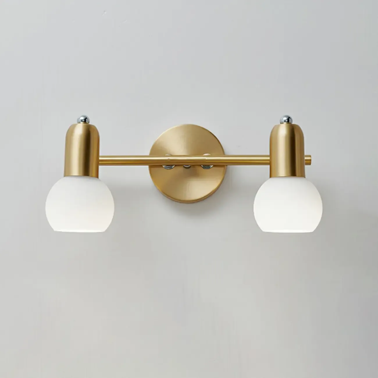 Modern Brass Globe Vanity Lamp for Bathroom Ambience Image - 6