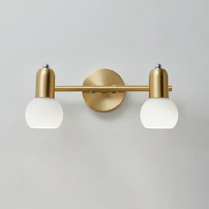 Modern Brass Globe Vanity Lamp for Bathroom Ambience Image - 6