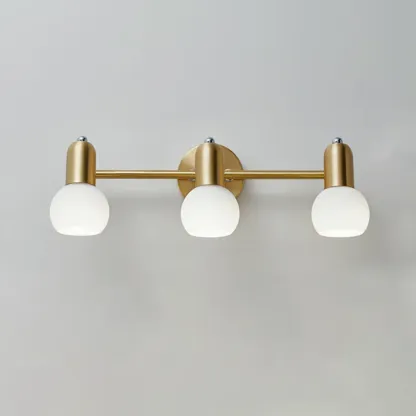 Modern Brass Globe Vanity Lamp for Bathroom Ambience Image - 7