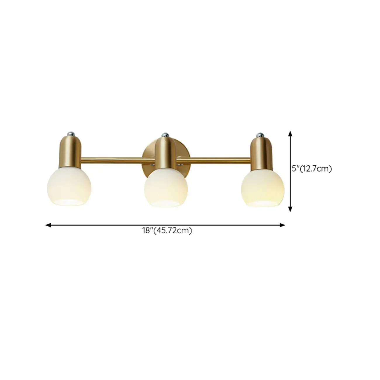 Modern Brass Globe Vanity Lamp for Bathroom Ambience Image - 13