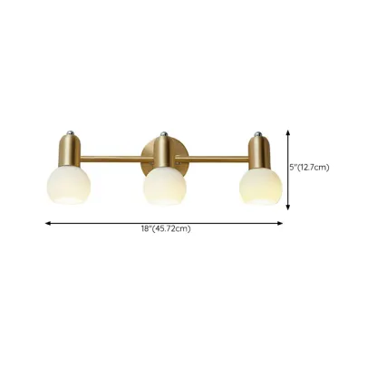 Modern Brass Globe Vanity Lamp for Bathroom Ambience Image - 13