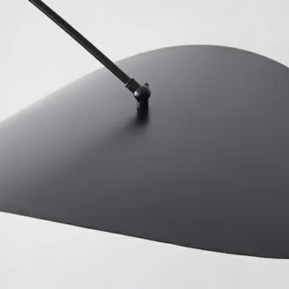 63" Modern Black Gold Metal Arc Floor Lamp with Balance Arm Image - 7