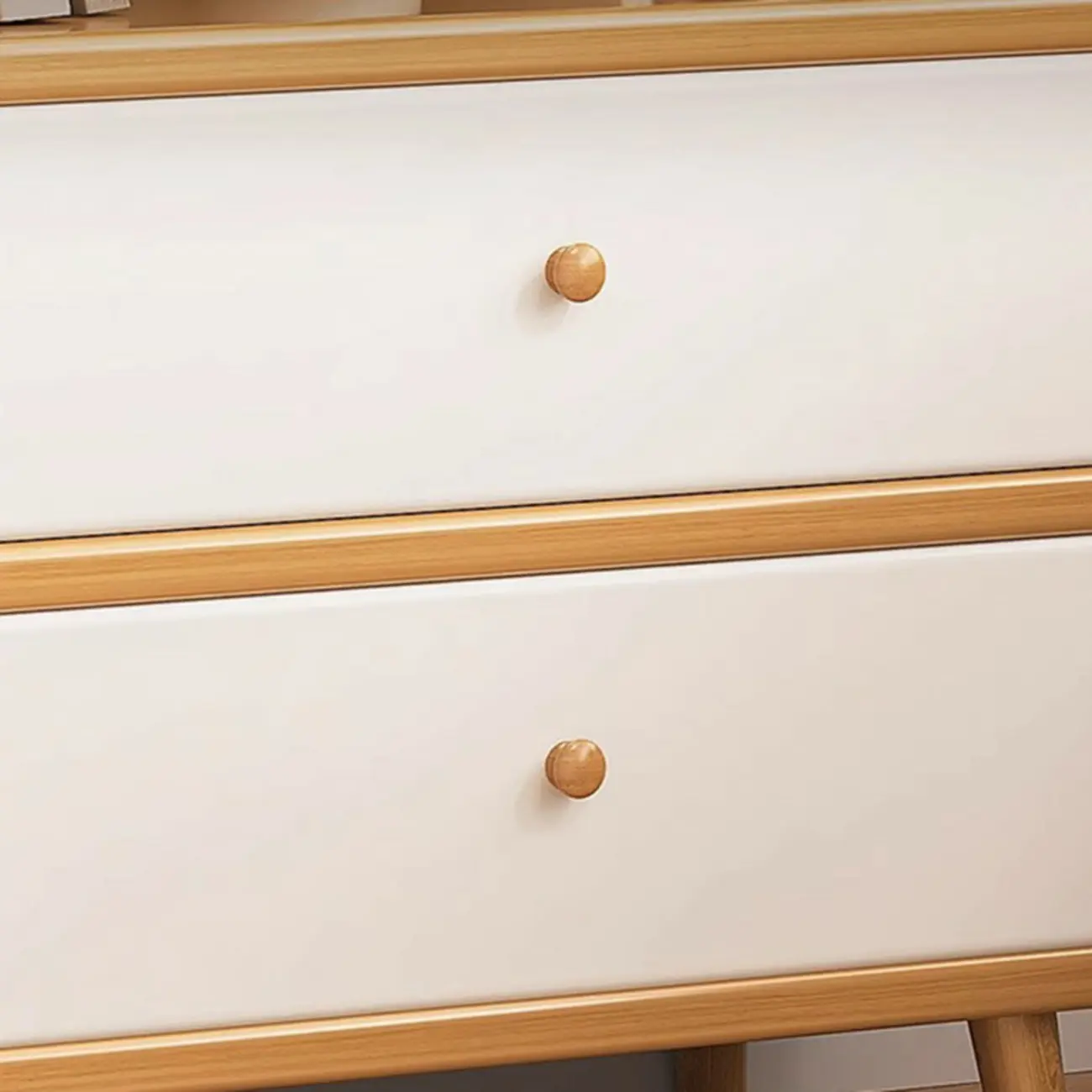 Modern Simple Brown Wood Storage Cabinet for Living Room Image - 8 | homeyfad