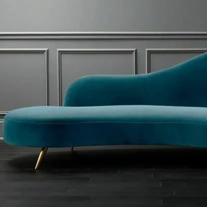 Elegant Flannel Chaise Lounge with Cushions for Living Room Image - 11