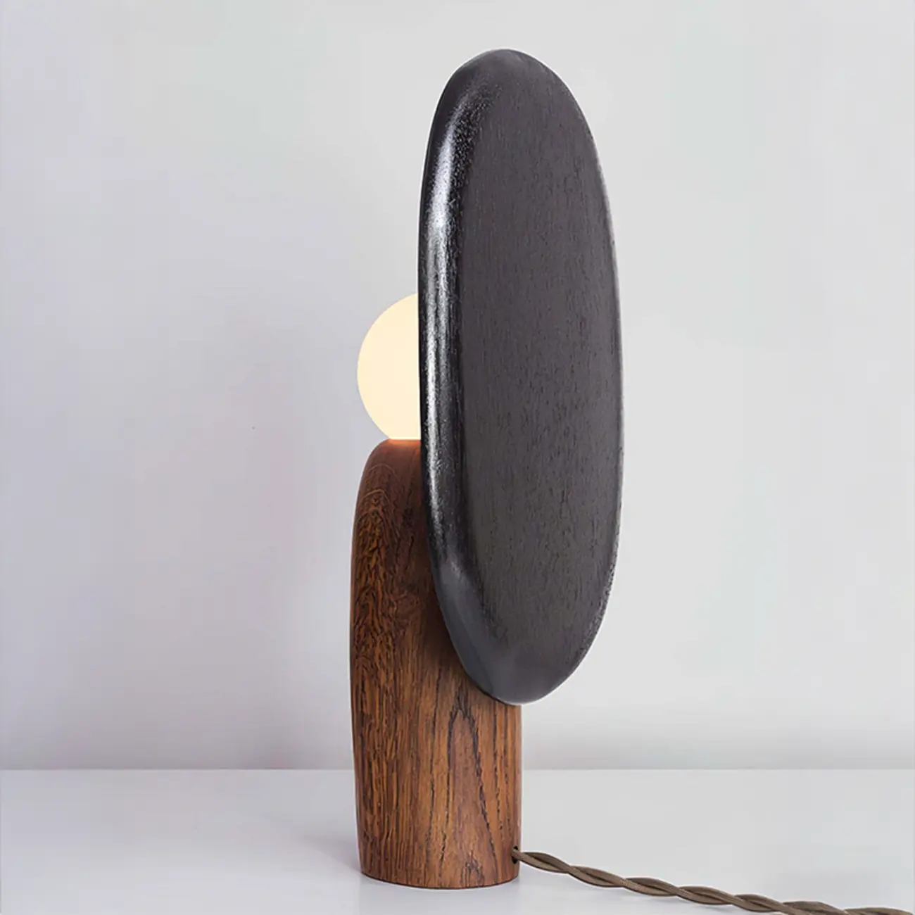 Mid Century Modern Metal Wood Table Lamp For Living Room Image - 8 | homeyfad