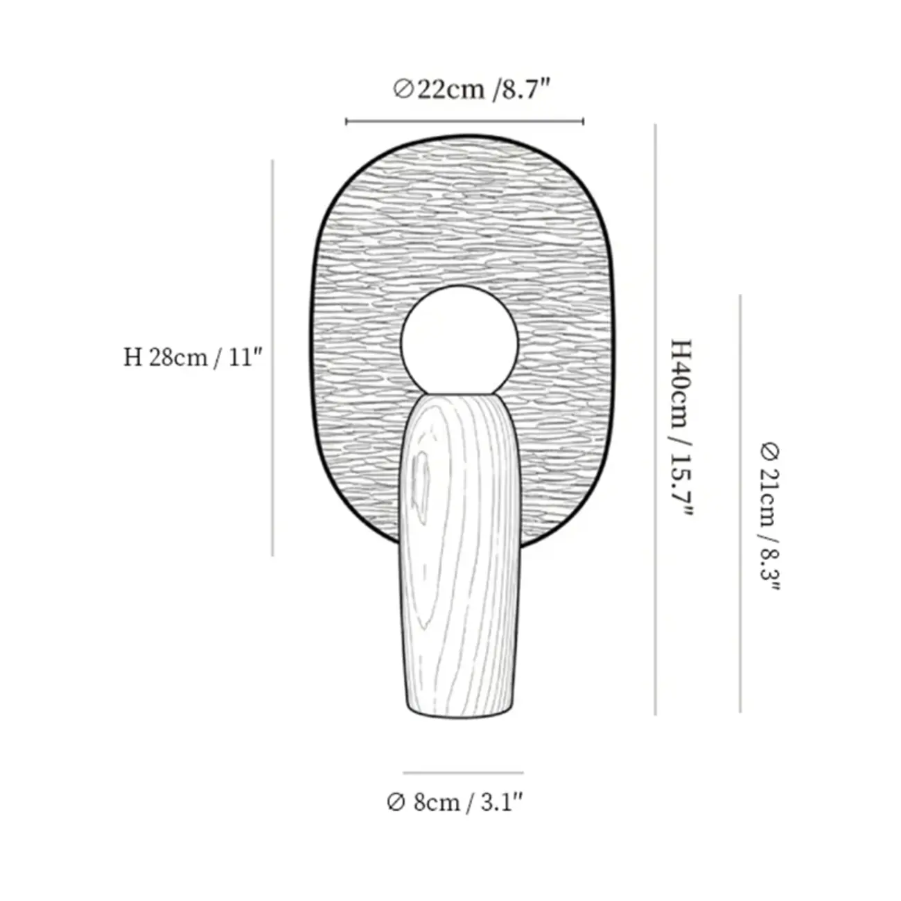 Mid Century Modern Metal Wood Table Lamp For Living Room #size | homeyfad