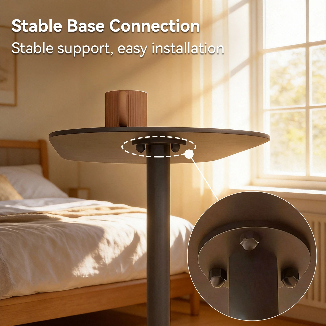 Modern Oval Metal C-Shaped End Table Black Image - 5 | homeyfad