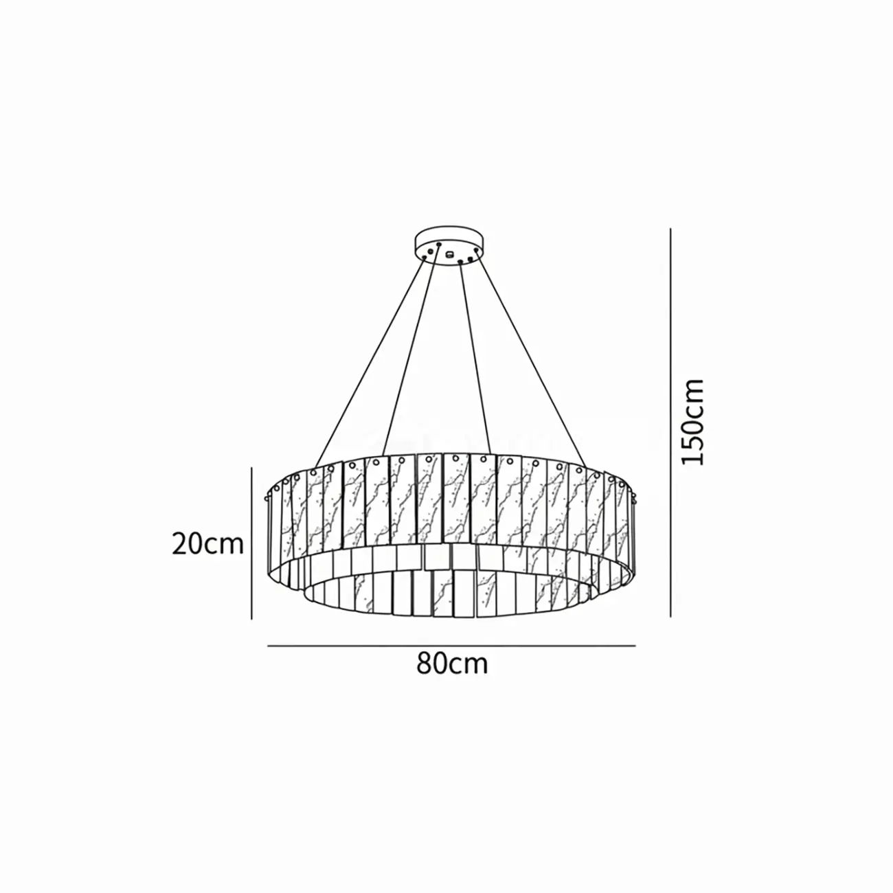 Art Deco Luxury Circular Hanging Alabaster Chandelier Image - 33 | homeyfad