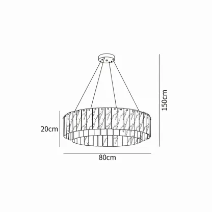 Art Deco Luxury Circular Hanging Alabaster Chandelier Image - 33