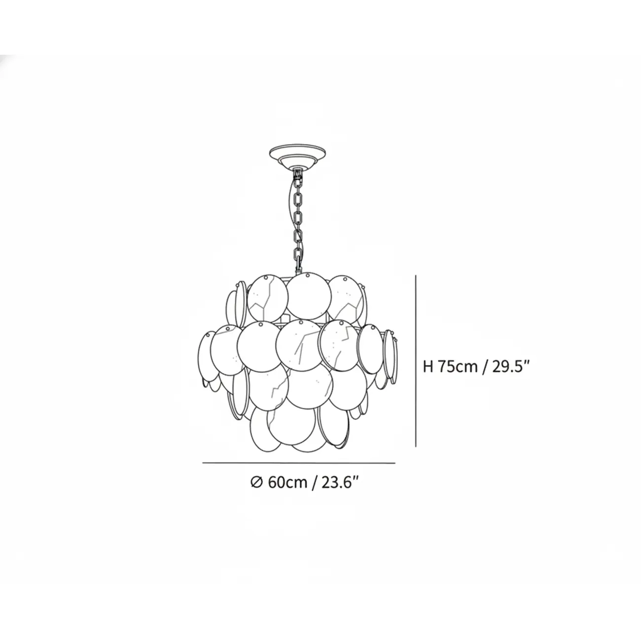 Mid-century Modern Alabaster Brass Chandelier Multi-tier Image - 37 | homeyfad