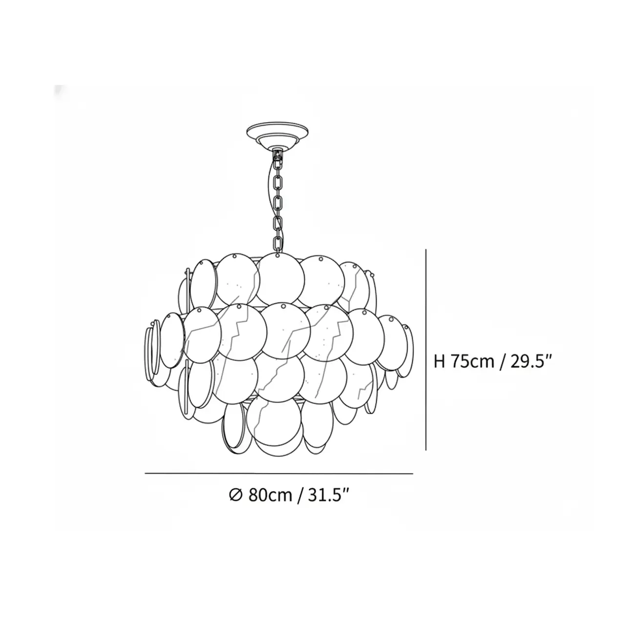 Mid-century Modern Alabaster Brass Chandelier Multi-tier Image - 38