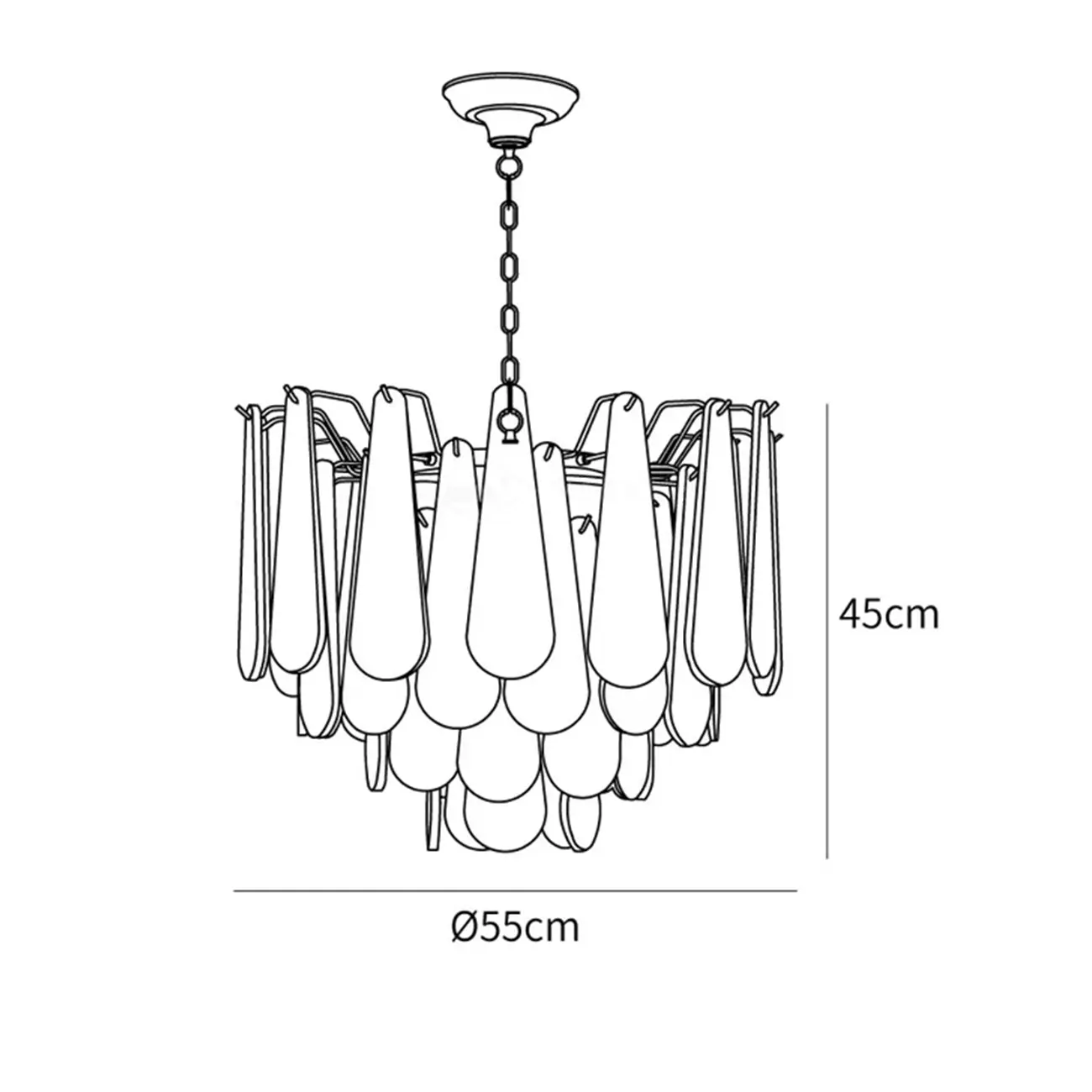 Luxury Living Room Teardrop Alabaster Sphere Chandelier #size | homeyfad