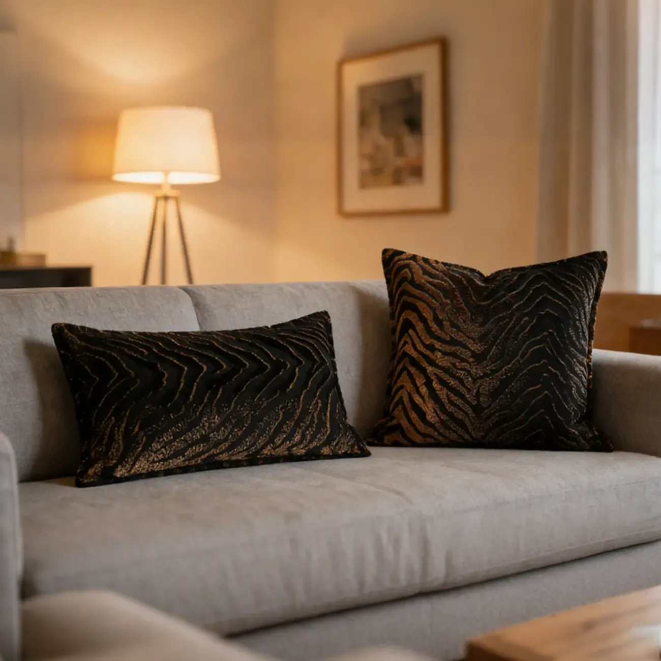 Luxury Tiger Pattern Gradient Polyester Decorative Pillow Image - 1