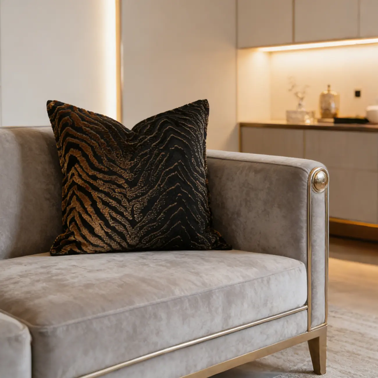 Luxury Tiger Pattern Gradient Polyester Decorative Pillow Image - 2 | homeyfad