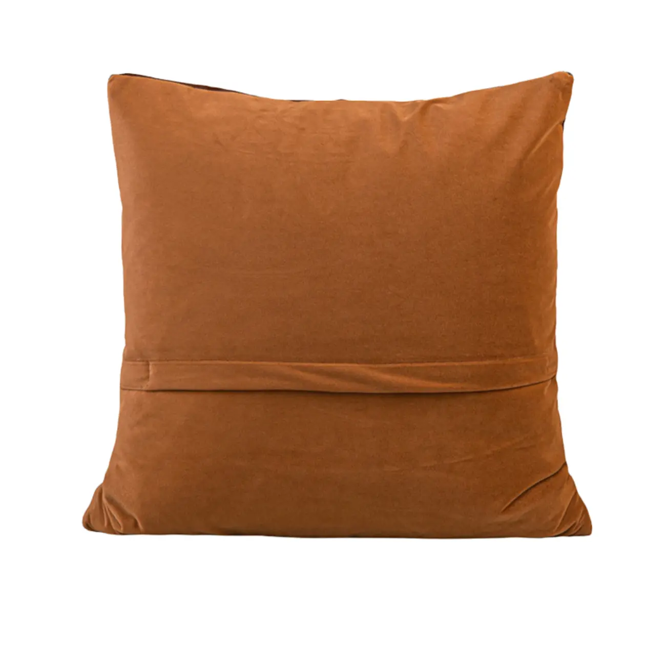 Mid Century Modern Brown Genuine Leather Throw Pillow Image - 6 | homeyfad
