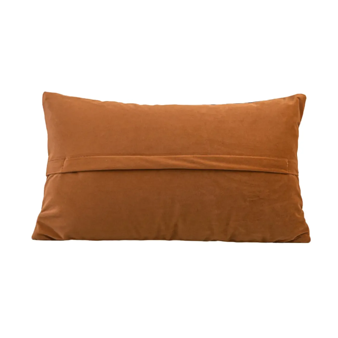 Mid Century Modern Brown Genuine Leather Throw Pillow Image - 9