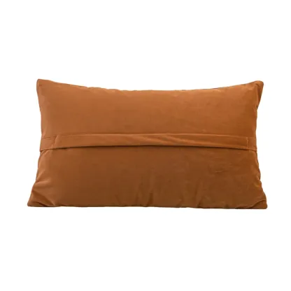 Mid Century Modern Brown Genuine Leather Throw Pillow Image - 9