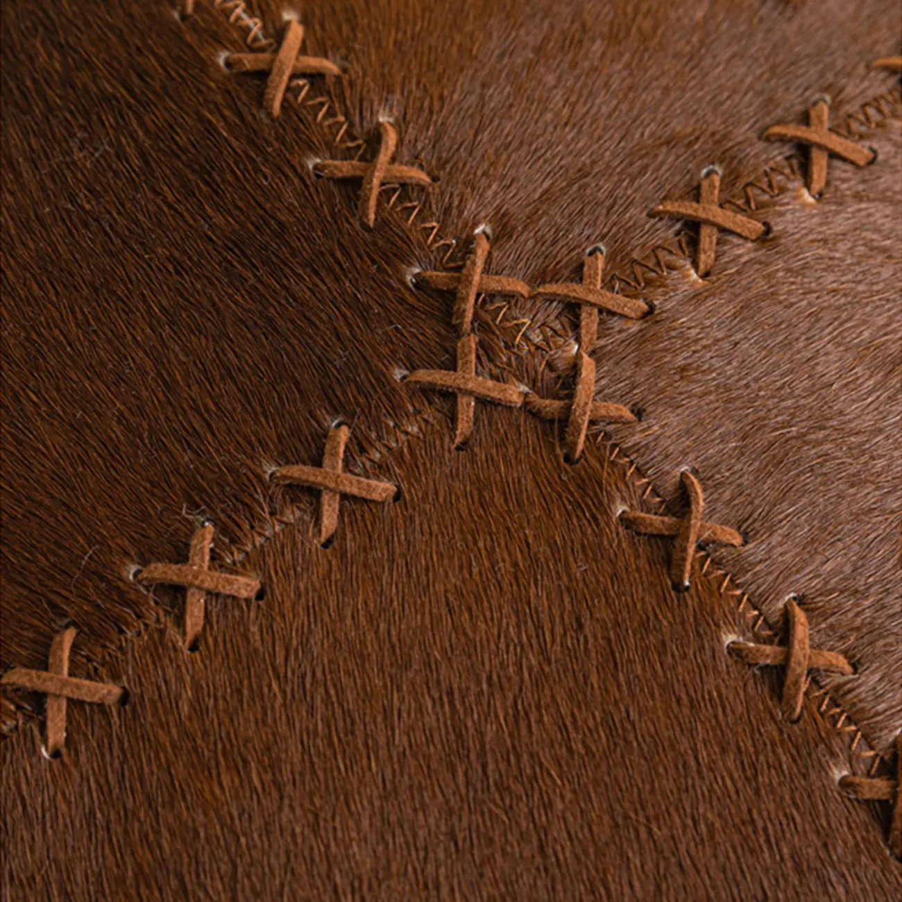 Mid Century Modern Brown Genuine Leather Throw Pillow Image - 10 | homeyfad